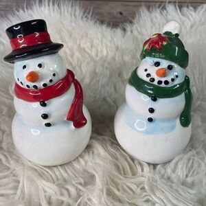 Vintage PUBLIX SUPERMARKET Snowmen  Salt Pepper Shakers 2004 Holiday Collectible